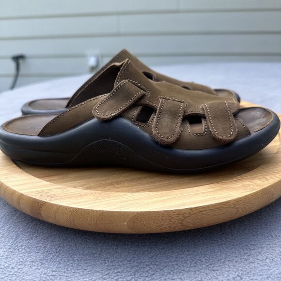 Hammacher Schlemmer Walk on Air Sandals Womens Size US 9 EU 39 Brown Comfort - Picture 2 of 7